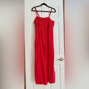 A New Day Vibrant Red Gathered Dress